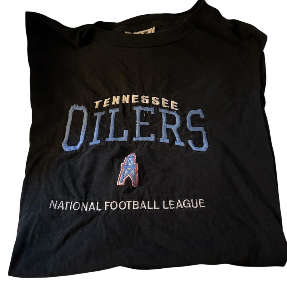 Vintage Lee Men's Black and Navy T-shirt Rare